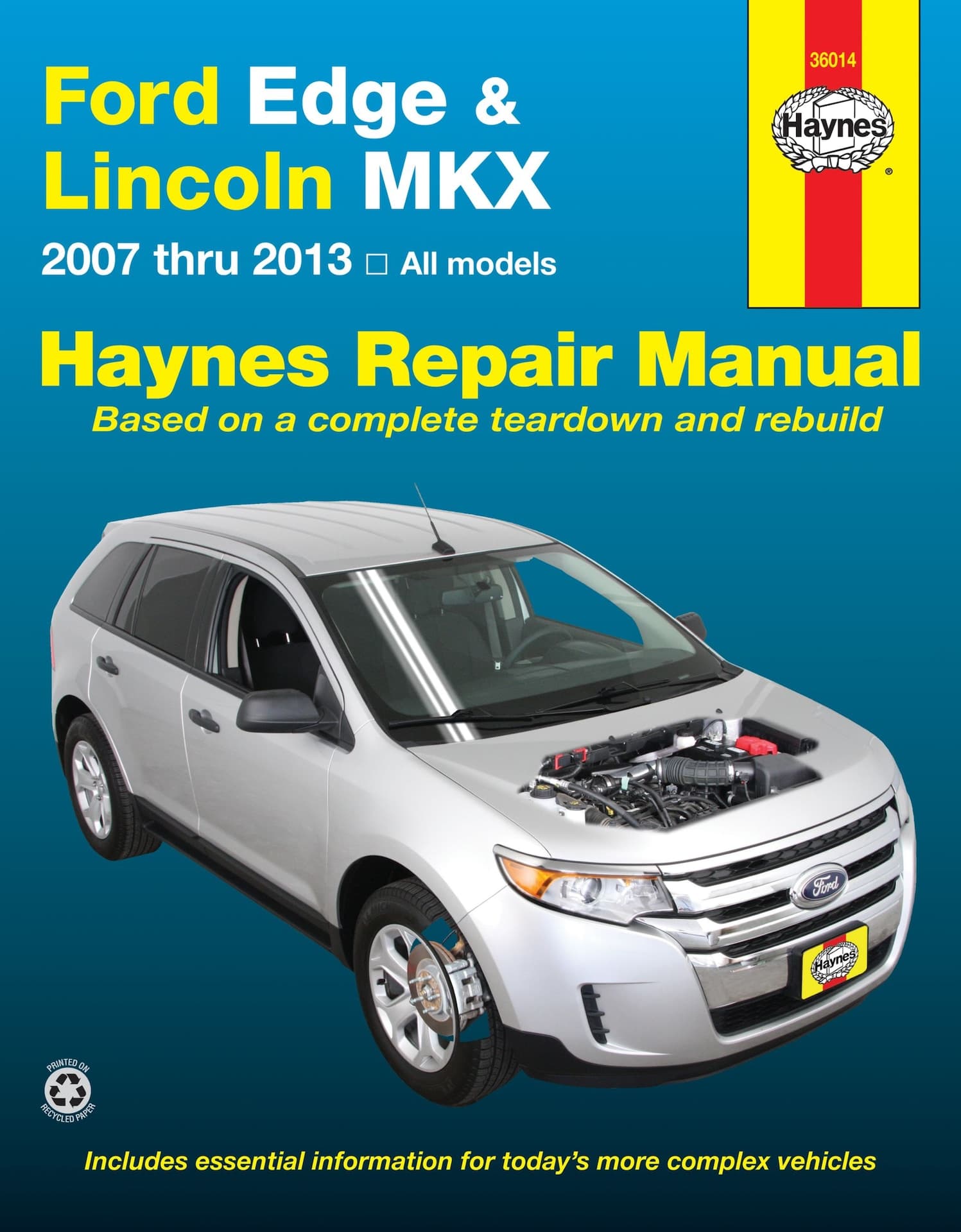 Ford Edge & Lincoln MKX 2007 thru 2013 Haynes Repair Manual, 36014