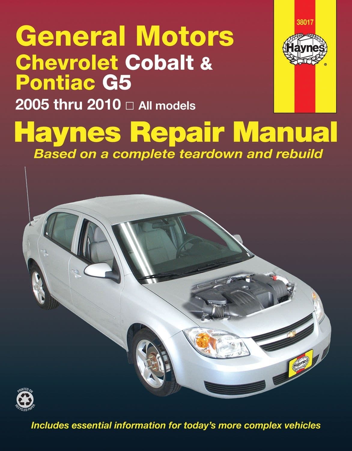 GM Chevrolet Cobalt and Pontiac G-5 2005 thru 2010 Haynes Repair Manual, 38017