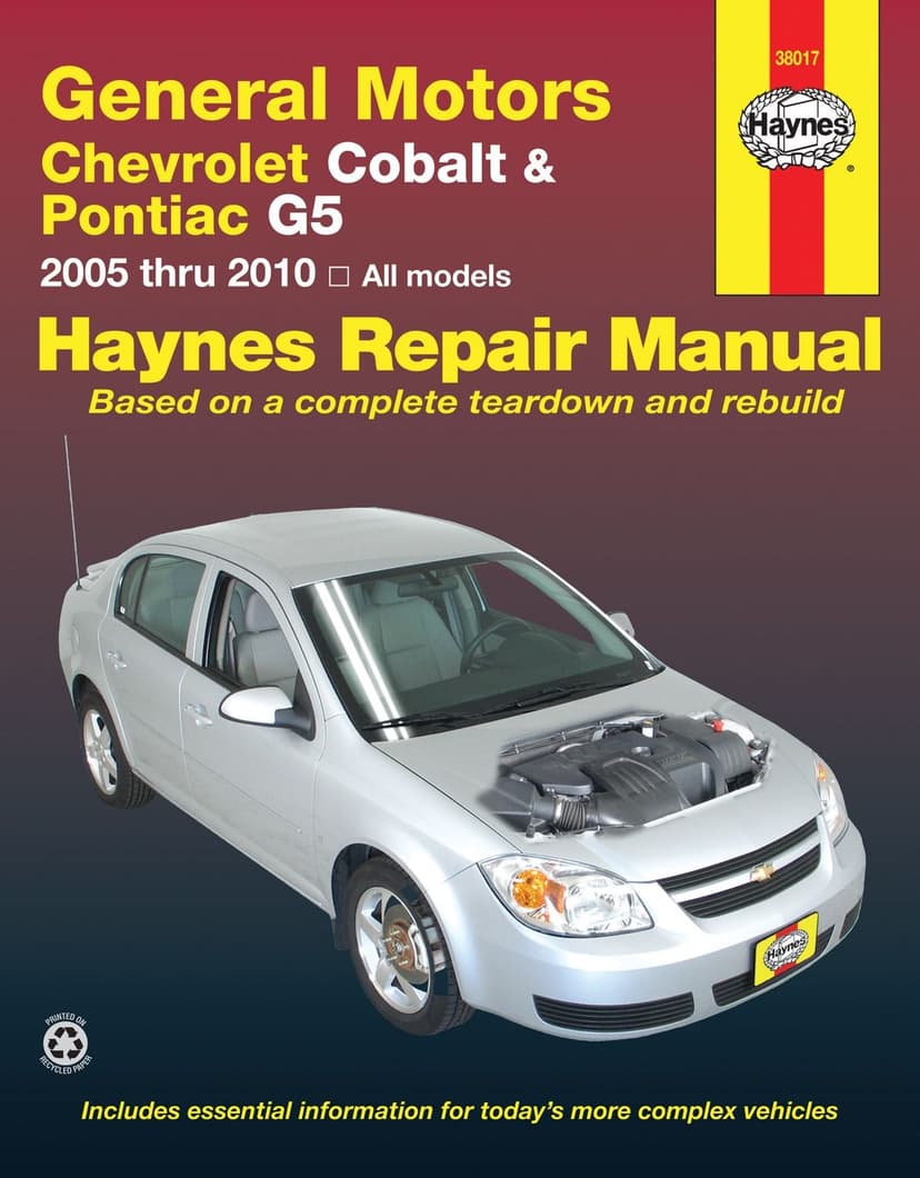 GM Chevrolet Cobalt and Pontiac G-5 2005 thru 2010 Haynes Repair Manual, 38017