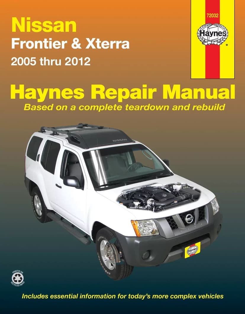 Nissan Frontier & Xterra 2005 thru 2012 Haynes Repair Manual, 72032