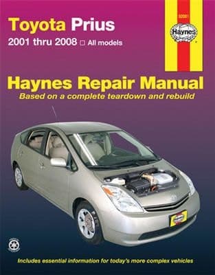 Toyota Prius 2001 thru 2008 Haynes Repair Manual, 92079