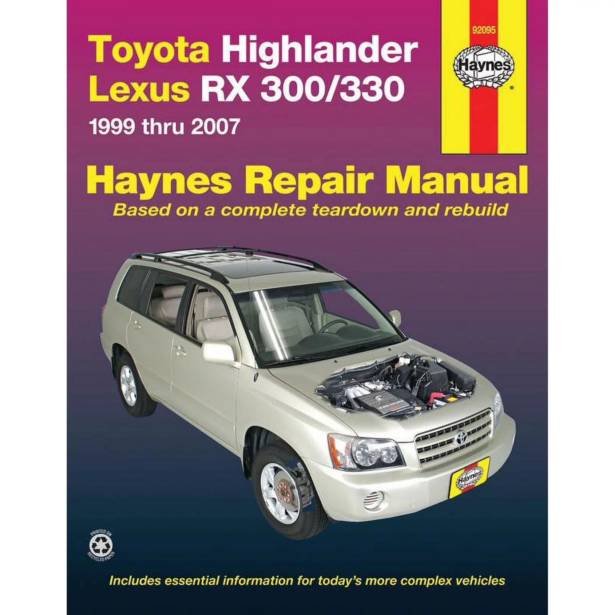 Toyota Highlander and Lexus RX300/330 1999 thru 2006 Haynes Repair Manual, 92081