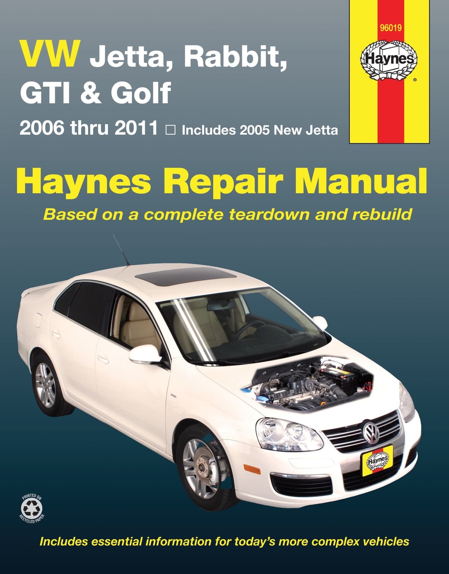 VW Jetta, Rabbit, GTI & Golf 200 thru 2011 Haynes Repair Manual, 92095