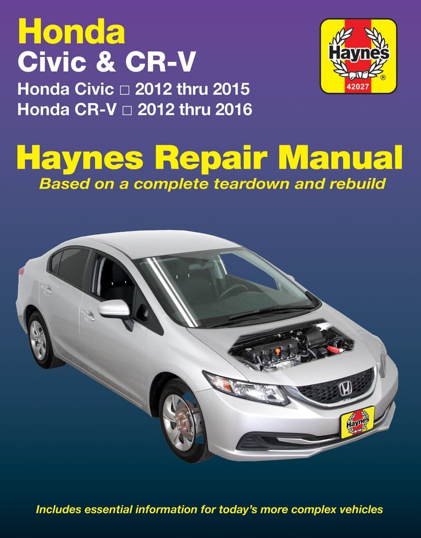 Honda Civic 2012 thru 2015 & CR-V 2012 thru 2016 Haynes Repair Manual, 42027
