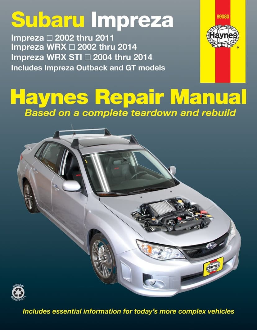 Subaru Impreza 2002 thru 2014 Haynes Repair Manual, 89080