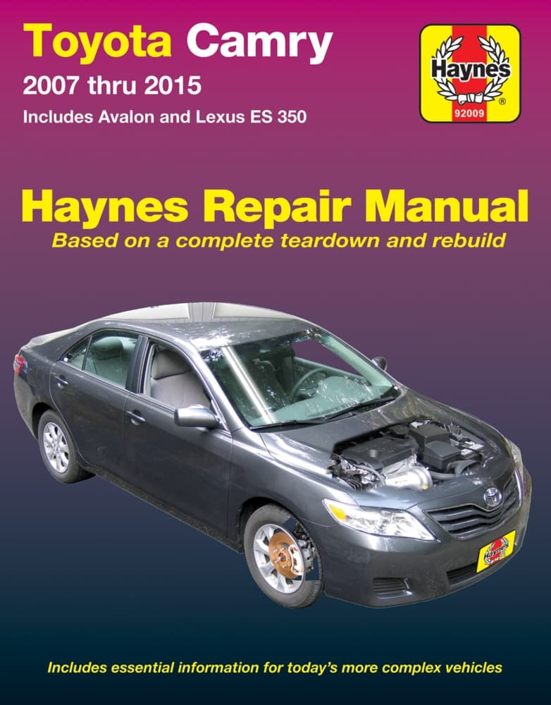 Toyota Camry 2007 thru 2015 Haynes Repair Manual, 92009
