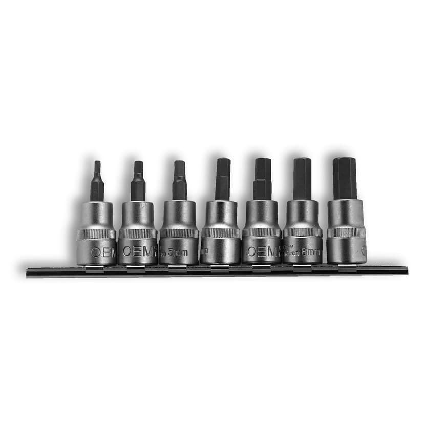 OEMTOOLS® 3/8-in Drive Metric Hex Socket Set, 7-pc, Assorted Sizes, 44004