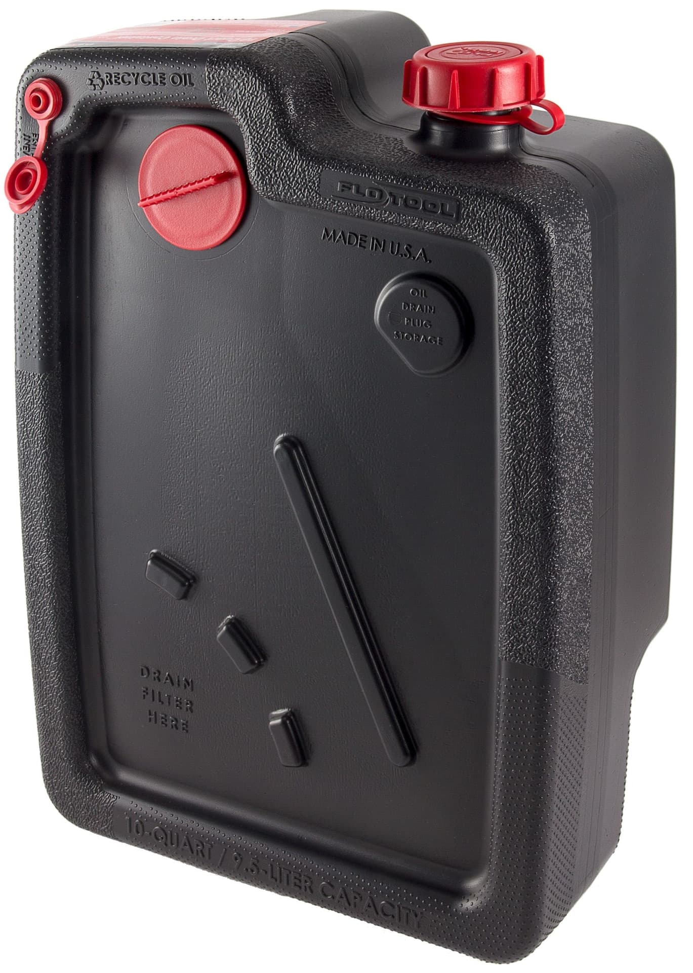 Flo Tool Super Duty Drain Container with Integrated Handle, 9.46 L, 42001MI