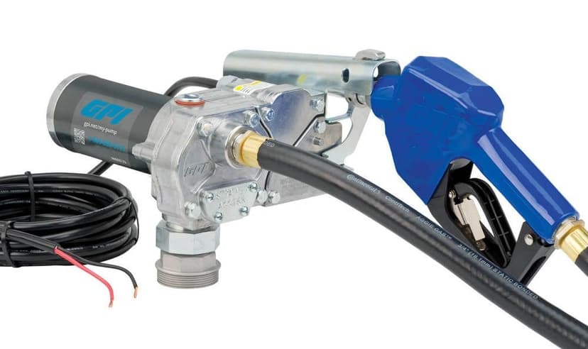 GPI M-150S Fuel Transfer Pump Kit with 12-ft Hose & Automatic Unleaded Nozzle