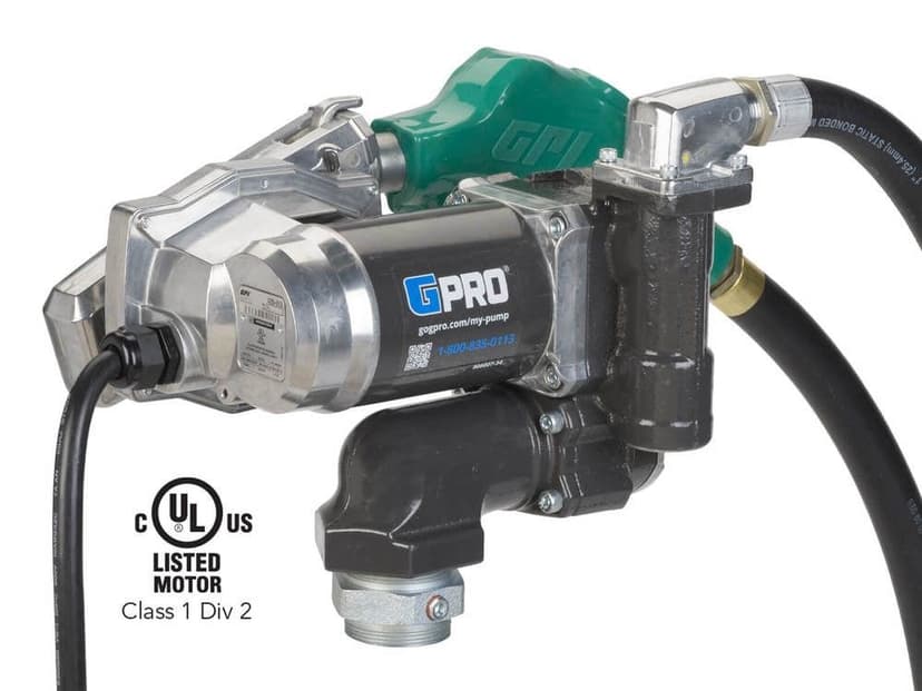 GPI V25 Fuel Transfer Pump Kit with 18-ft Hose & Auto Diesel Nozzle