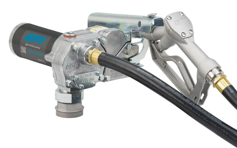 GPI M-150S Fuel Transfer Pump Kit with 10-ft Hose & Economy Manual Unleaded Nozzle