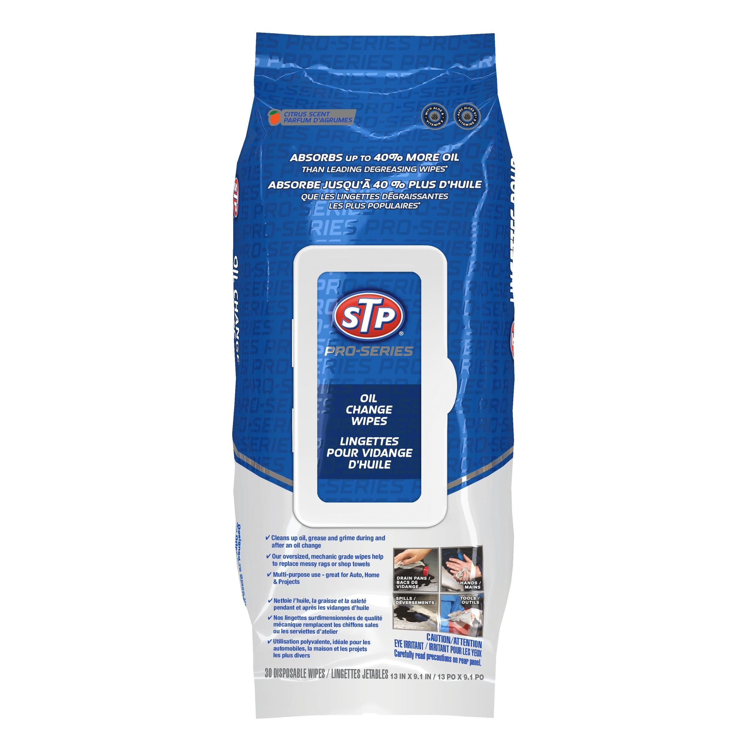 STP Oil Change Wipes, 30-ct
