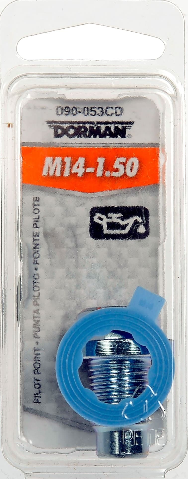 Dorman 090-053CD Steel Engine Oil Drain Plug with Gasket, M14-1.50, Head Size 16mm