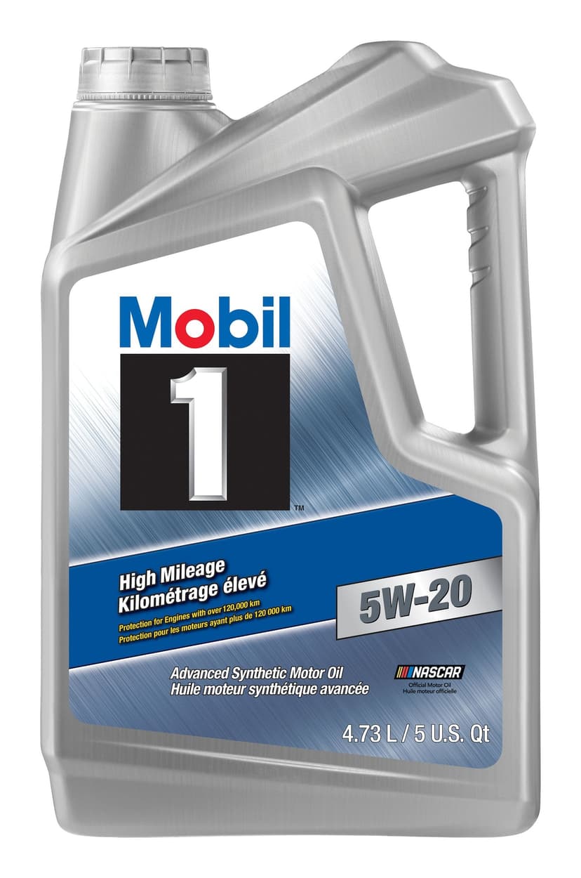 Mobil 1™ High Mileage 5W20 Synthetic Engine/Motor Oil, 4.73-L