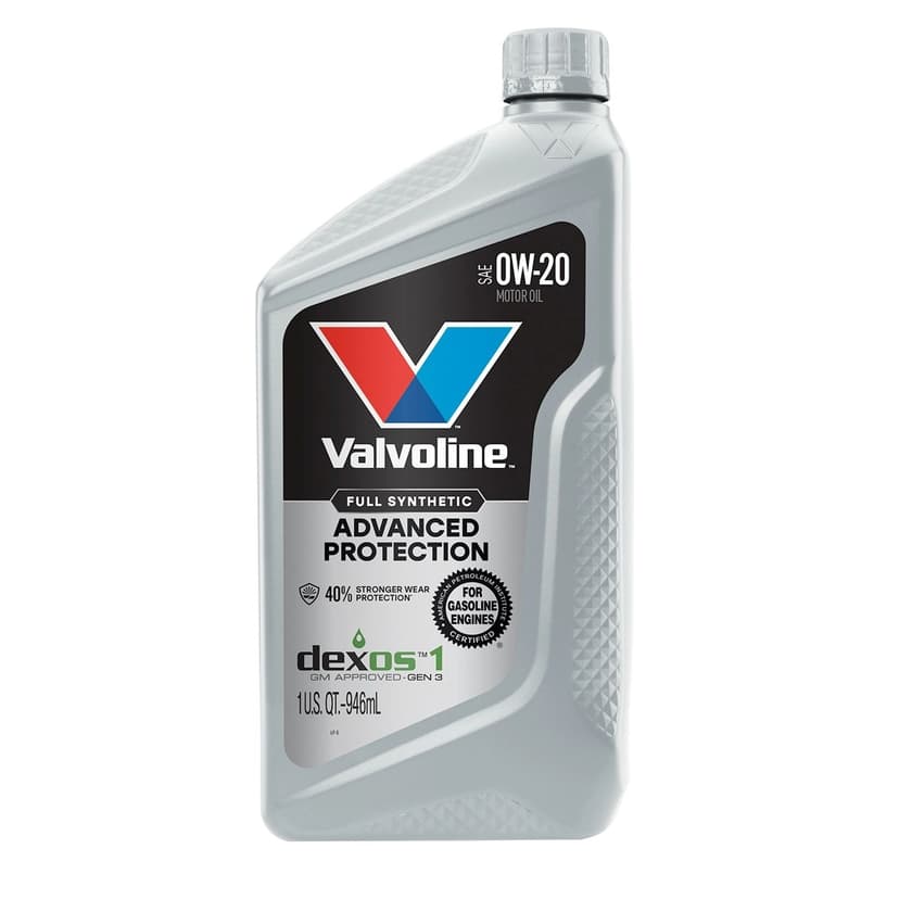 Valvoline Advanced Synthetic 0W20 Motor Oil, 5-L