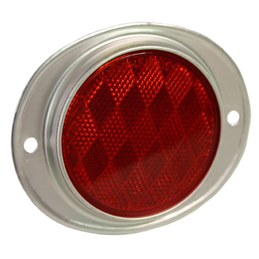 Optronics Oval Aluminum Reflector for Trailer, Red