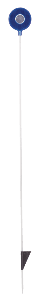 NuVue Fiberglass Reflective Driveway Marker, Heavy-Duty, Blue/White, 46-in