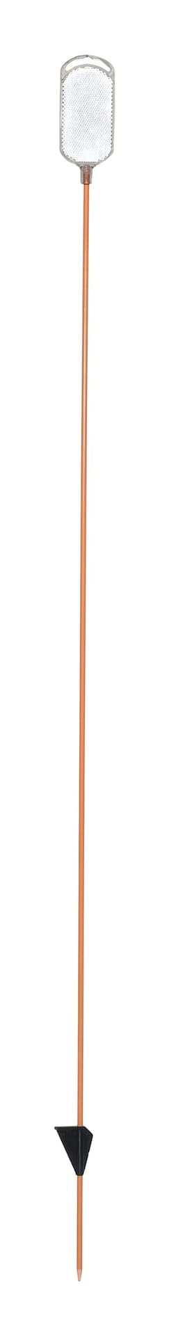 NuVue Oval-Shaped Fiberglass Reflective Driveway Marker, Weather-Resistant, Clear White, 46-in