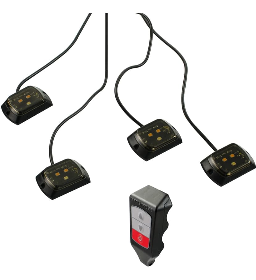 Alpena ProStrobe LED Dual Colour Light QuadStrobe with Wirless Control, White, Amber