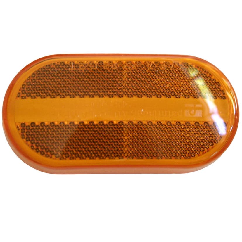 Optronics Oval Amber Replacement Lens for Clearance Markers, 4-x2-1/16-in