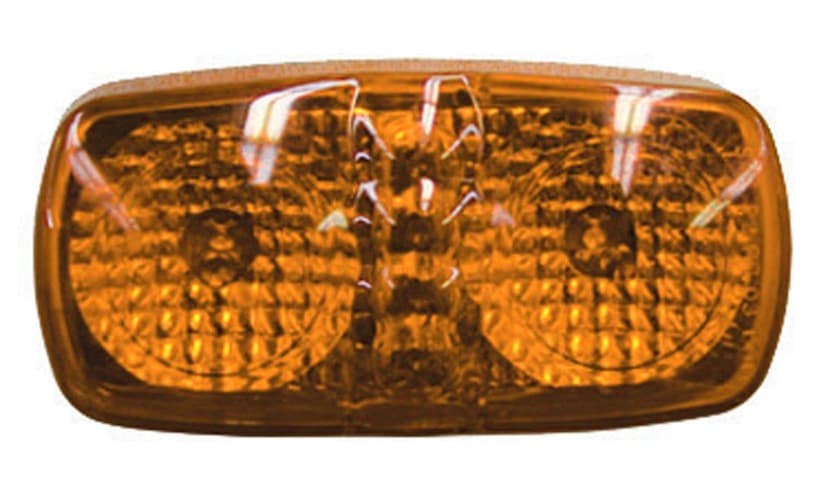 LED Oblong Clearance Marker/Light, 2-Bulb, Amber
