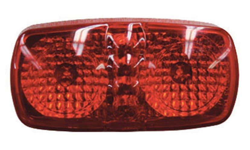 Optronics LED Oblong Clearance Marker/Light, 2-Bulb, Red