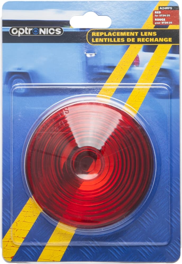 Optronics Round Red Replacement Lens for Clearance Markers, 4-5/16-in