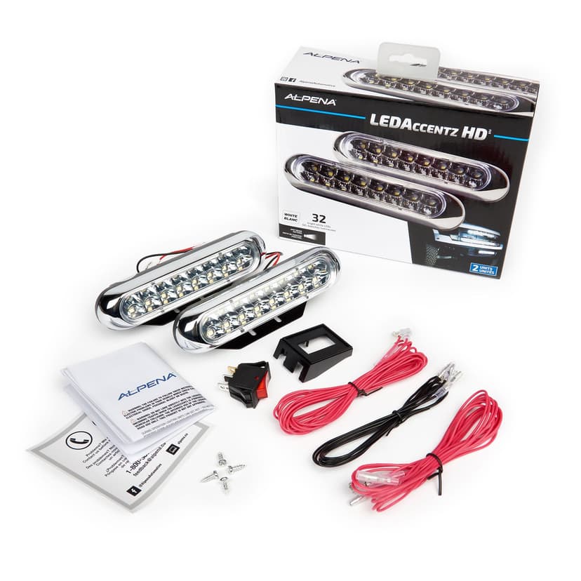 Alpena Accentz HD Auxiliary White LED Accent Lights Kit, 2-pk