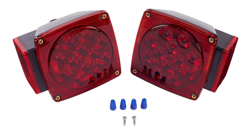 MotoMaster Square LED Submersible Trailer Light Kit with Mounting Hardware