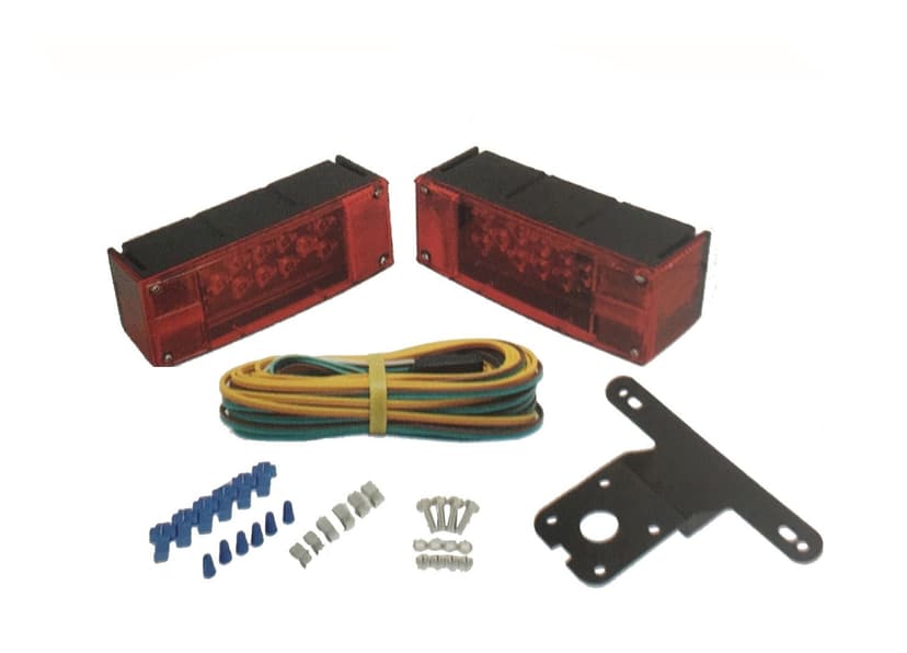 MotoMaster Rectangular LED Submersible Trailer Light Kit with Mounting Hardware