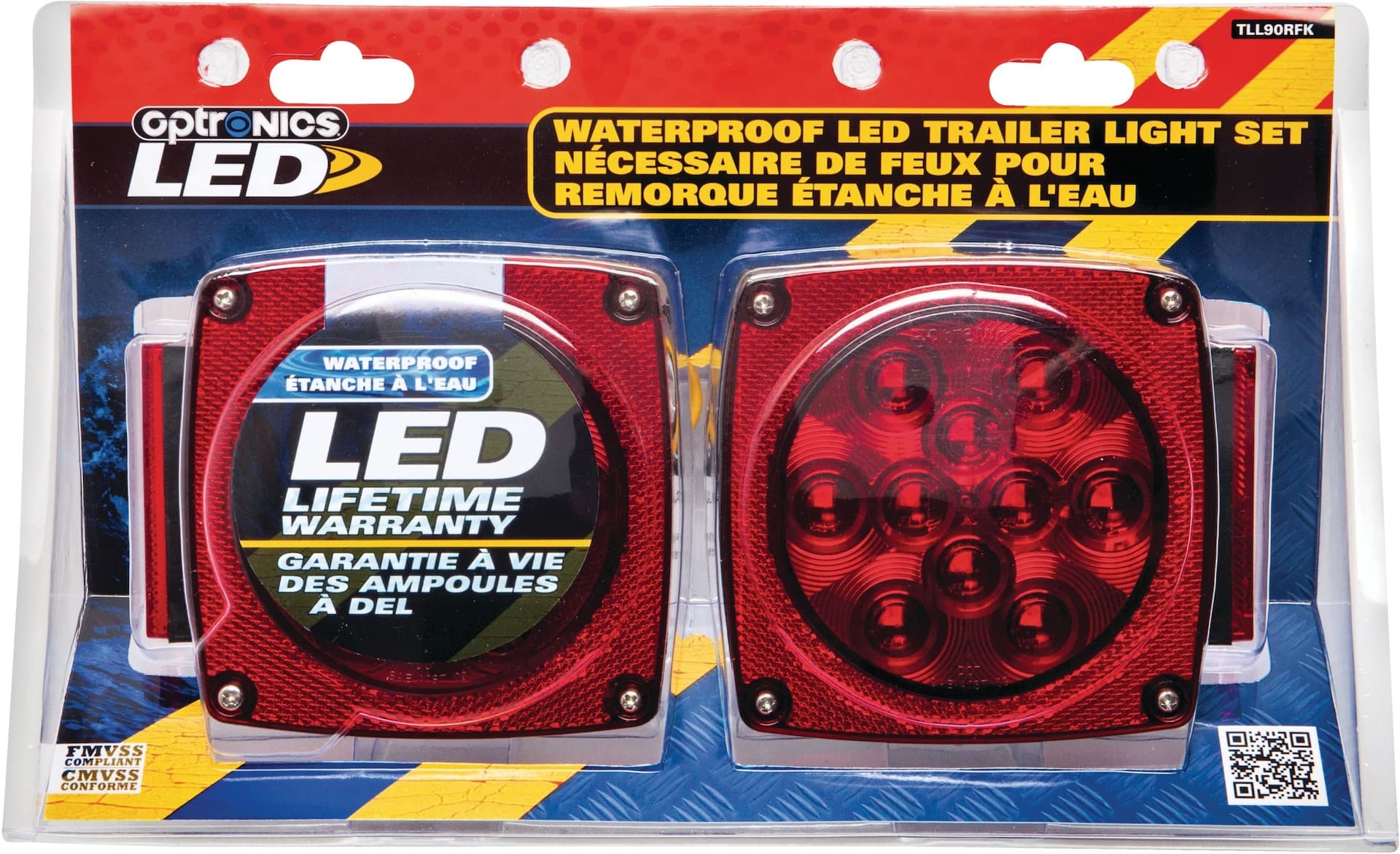 Optronics LED Submersible Trailer Light Kit with Mounting Hardware for Width Under 80-in