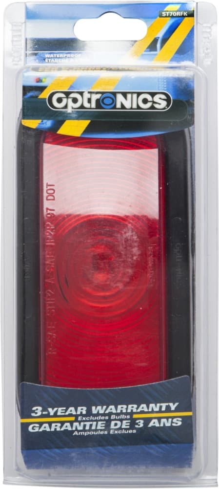 National Optronics Oval Waterproof Stop/Turn/Tail Light, with Grommet, Red, 6-in