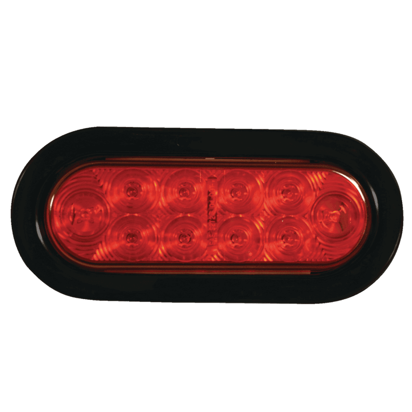 National Optronics LED Oval Waterproof Stop/Turn/Tail Light, Red, 6-in