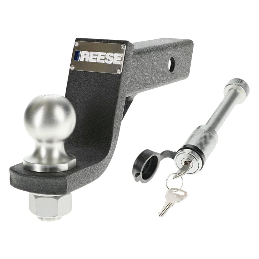 Reese Trailer Hitch Ball Mount Security Kit, 4-in Drop, Black