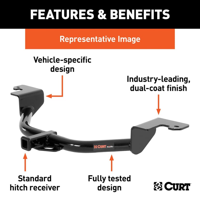 CURT 11640 Class 1 Trailer Hitch, 1-1/4-Inch Receiver, Fits Select Honda HR-V