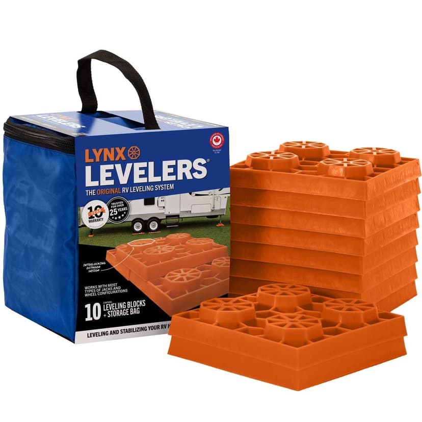 Lynx Levelers RV Levelling Kit, Orange, 10-pc