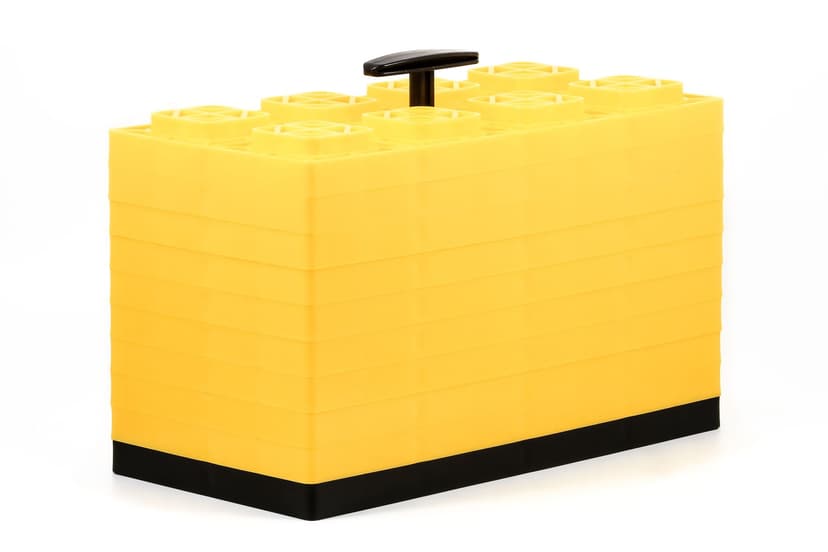 Camco FasTen Leveling Blocks with T-Handle, Yellow, 10-pk