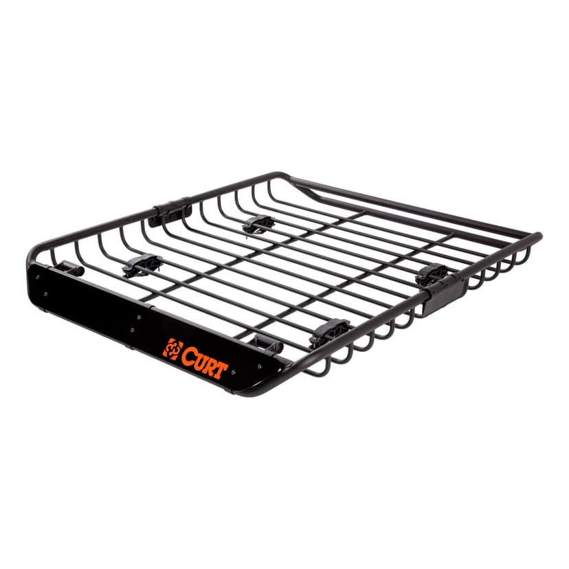 CURT 18123 Universal Steel Rooftop Cargo Basket/Carrier, Black, 44 x 35-in