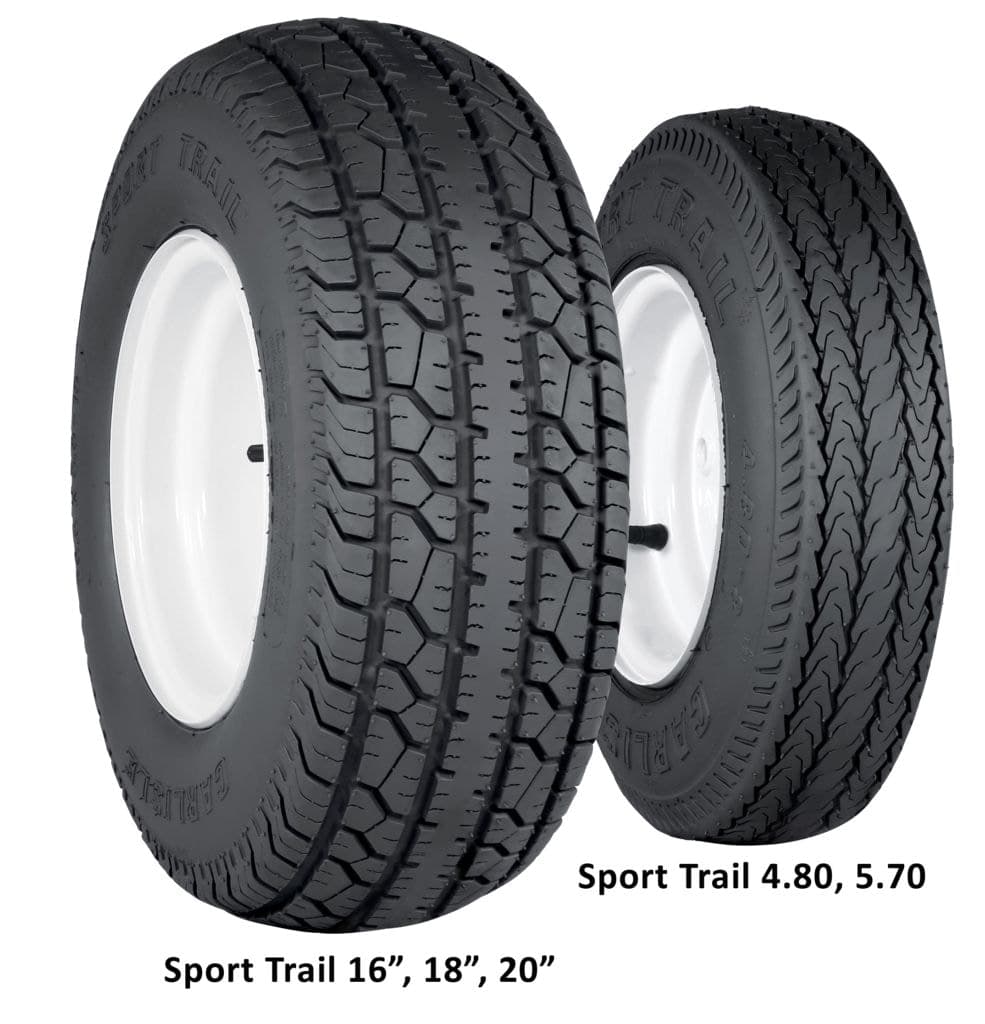 Carlstar Trailer Tire, 5.7 x 8-LRB, 8-in