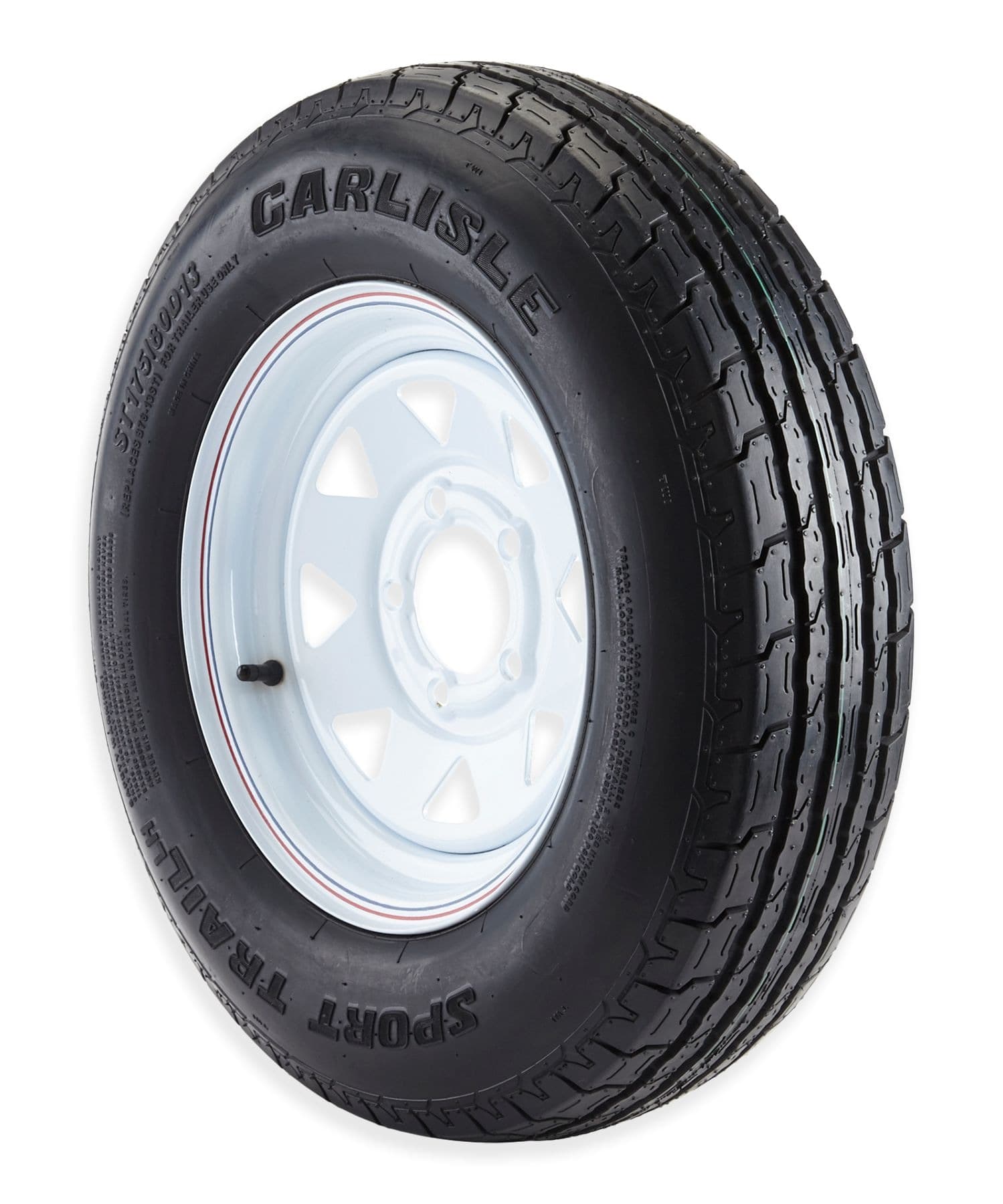 Carlstar Sport Trail LH Trailer Tire Assembly - ST175/80D13-C5