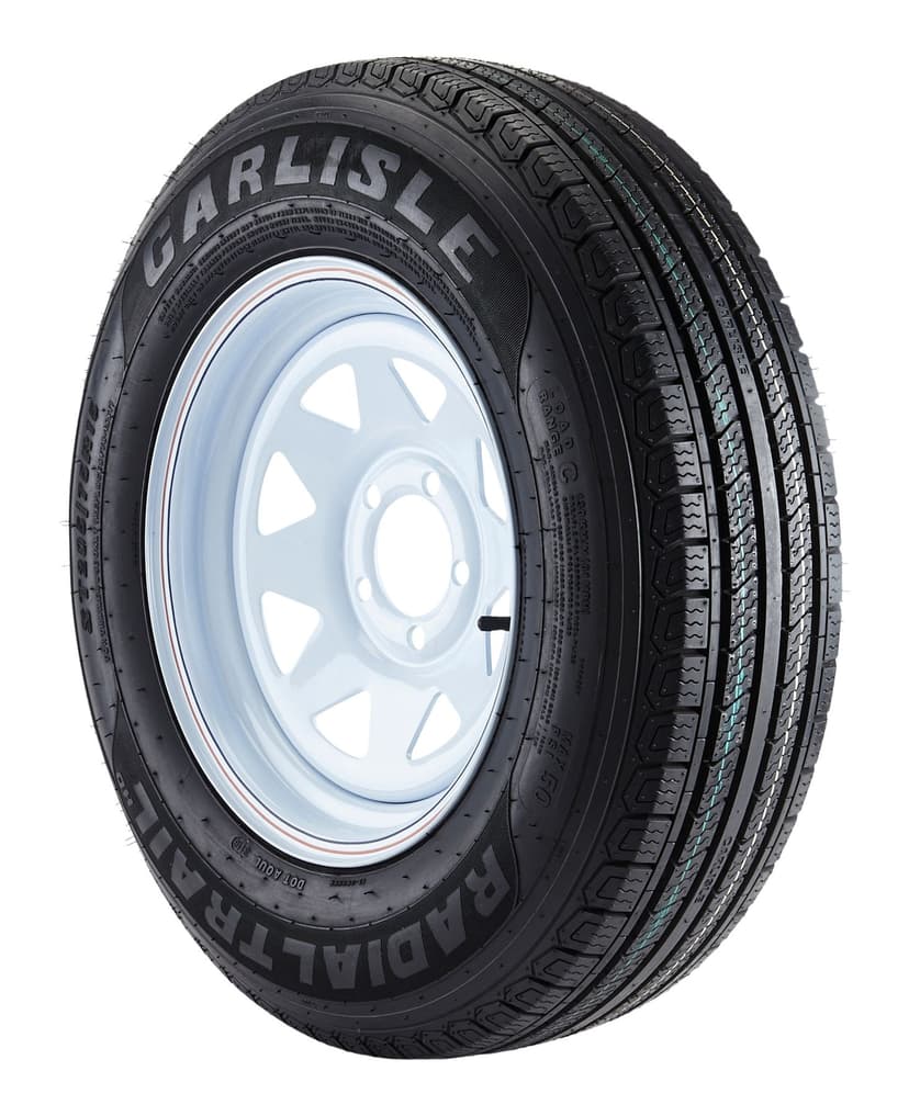 Carlstar Radial Trail HD 5-Bolt Trailer Tire Assembly, ST205/75R15-C
