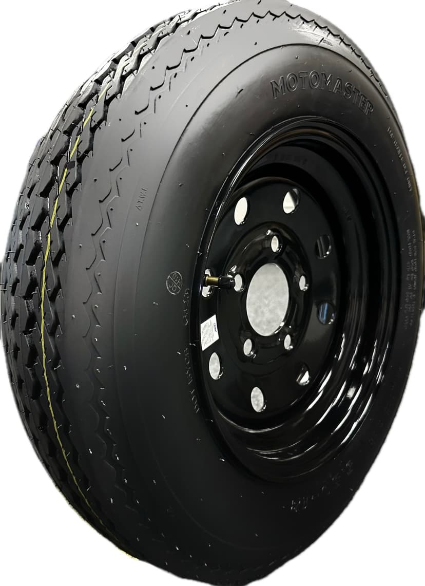 MotoMaster Bias Trailer Tire Assembly 480X12 LRC, Black