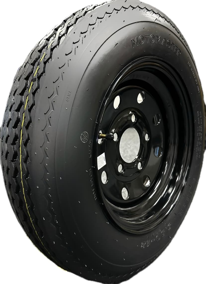 MotoMaster Bias Trailer Tire Assembly 530X12 LRC, Black