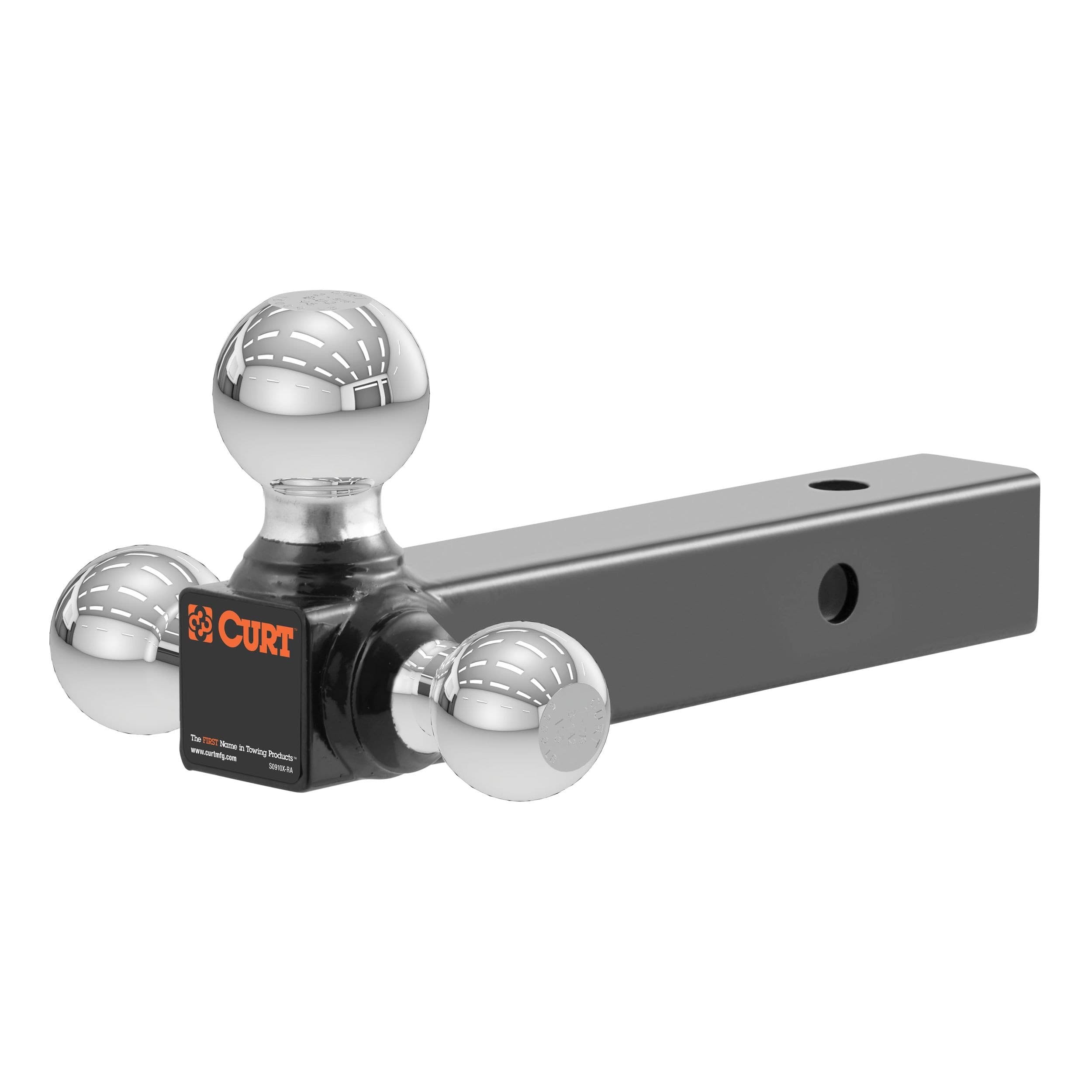 CURT 45365 Multi-Ball Mount, 1-7/8-in, 2-in & 2-5/16-in Chrome Balls