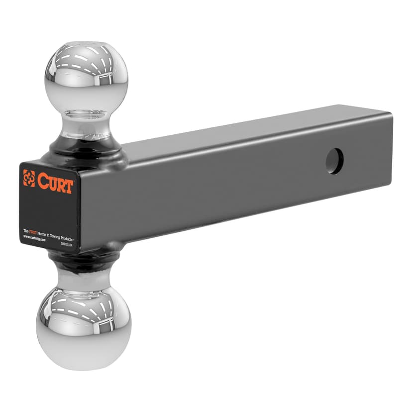 CURT 45002 Multi-Ball Mount 2-in Hollow Shank, 2-in & 2-5/16-in Chrome Balls