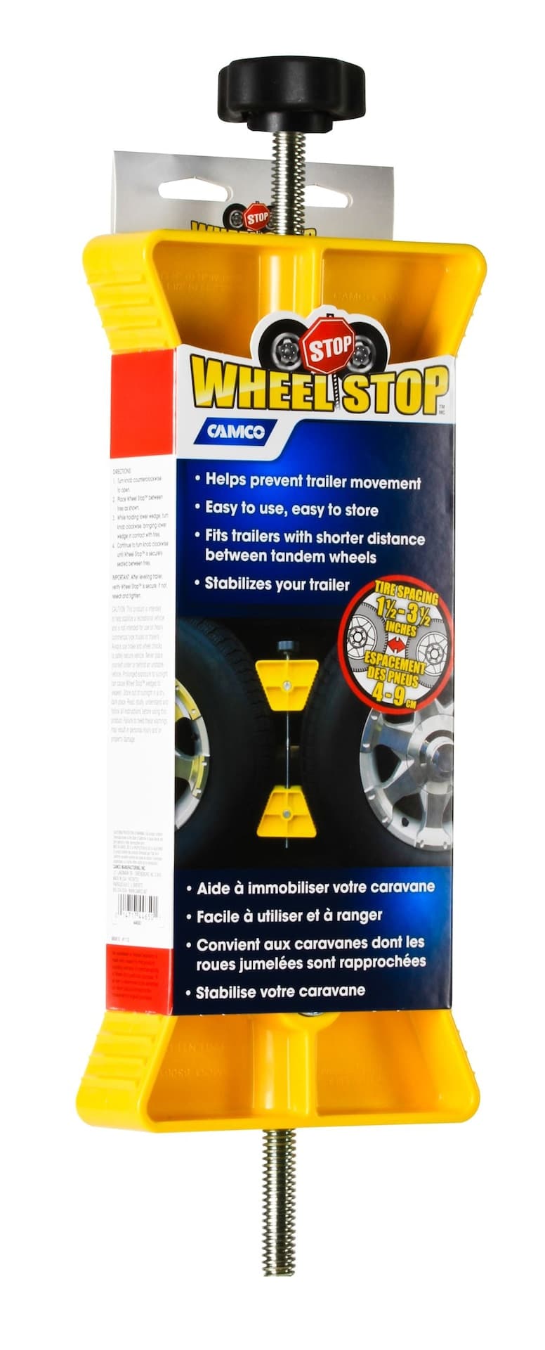 CAMCO 44652 Small Wheel Stop for 1.5 to 3.5-in Spacing