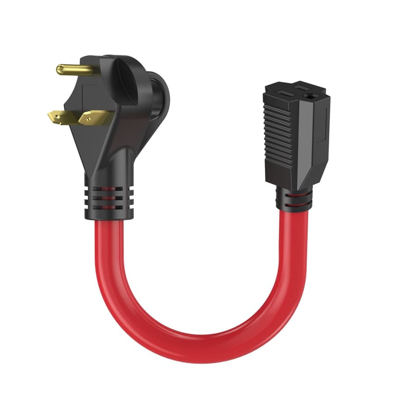 Energizer 12-in 30F/15M Amp Electrical Dogbone Adapter, Red