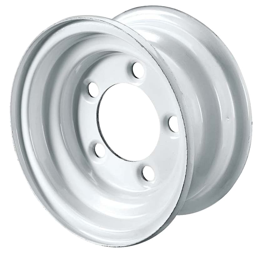 Carlstar White Trailer Wheel (5 Lug), 8x3.75