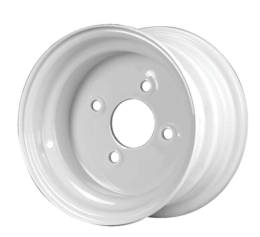 Carlstar White Trailer Wheel (4 Lug), 8x3.75