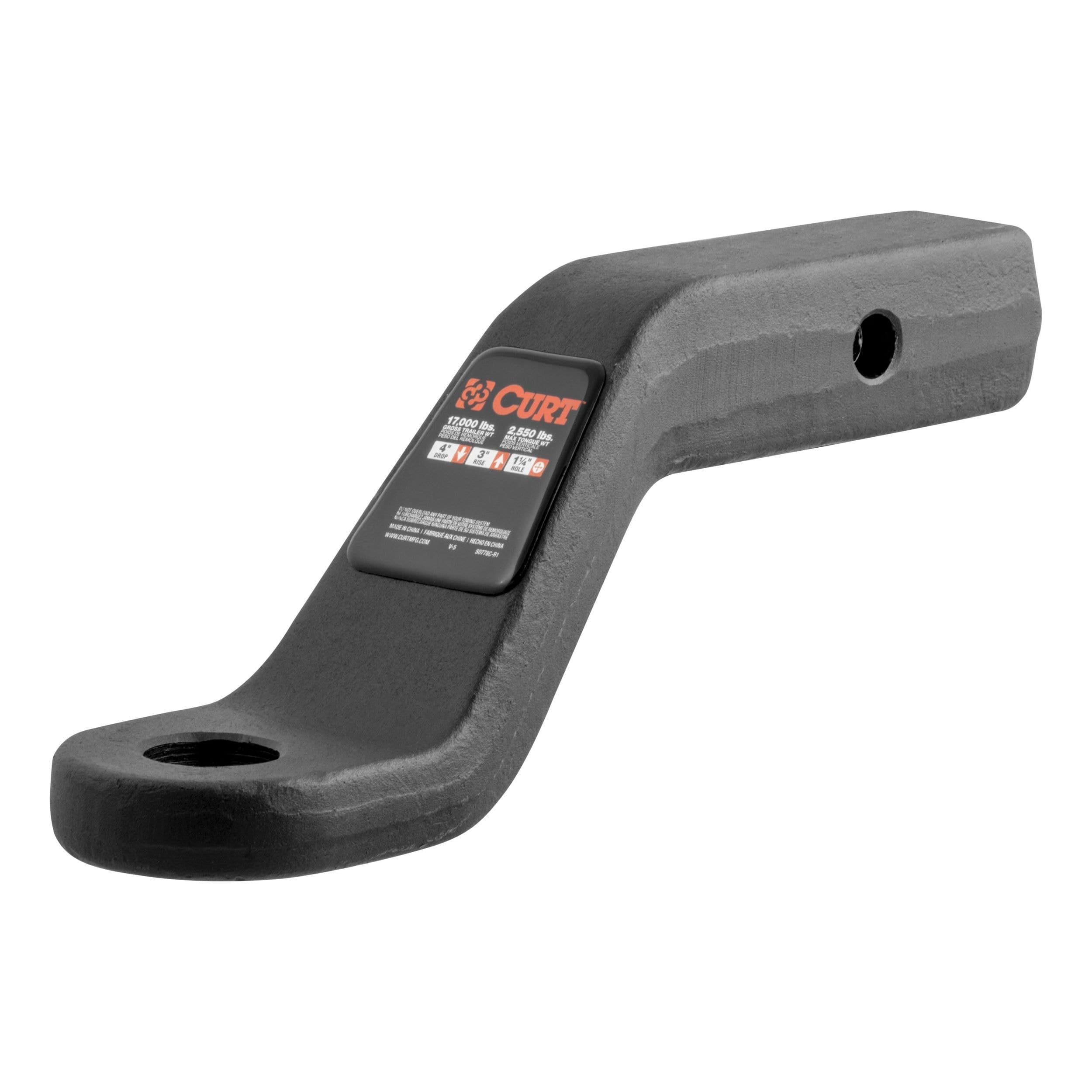 CURT 45341 Forged Ball Mount (2-in Shank, 17,000-lb, 4-in Drop)